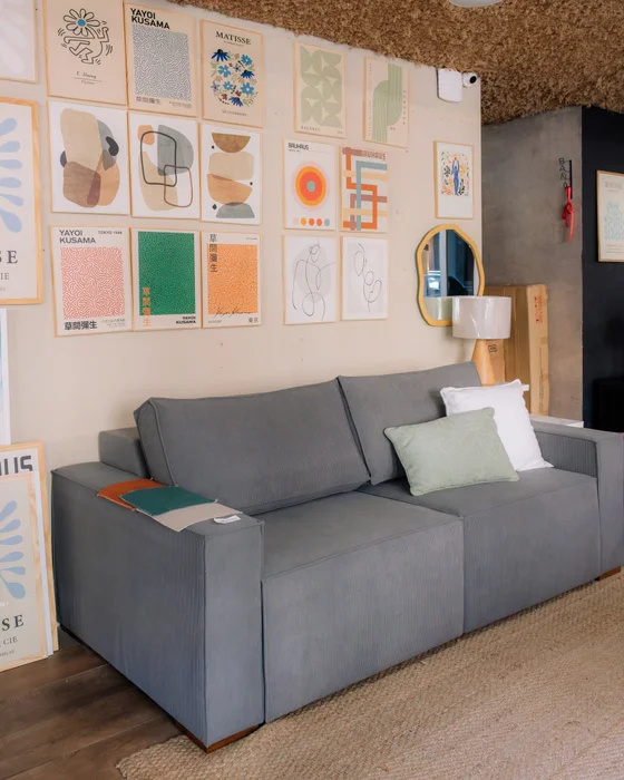 Sofá Retráctil España 3 Cuerpos (210cm) EASY CLEAN - Gris en Gris - Sillones y sofás, Uruguay | Berna Home, vista 9
