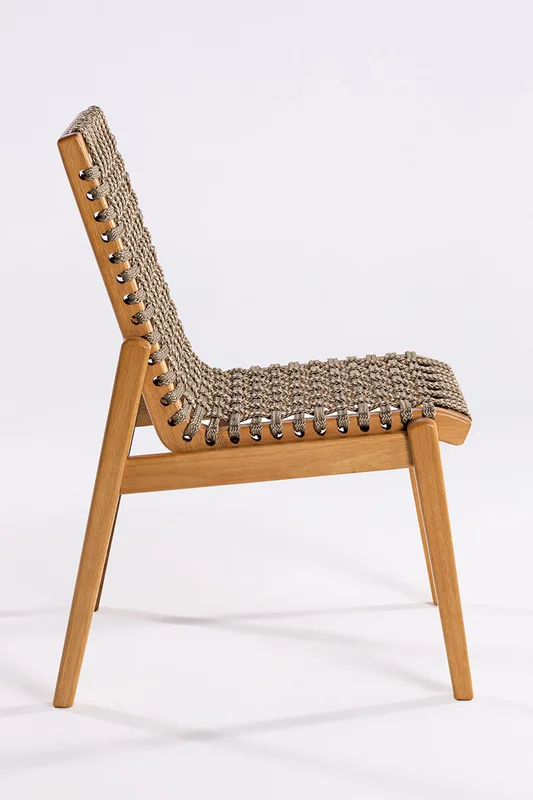 SILLA TRACO CUERDA RAMI 56x62x85CM JATOBA - Muebles para el exterior, Uruguay | Vinibel, vista 3