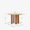 Mesa redonda Mailen - en chapa de fresno con acabado natural Ø 120 cm en Madera natural - Mesas de comedor, Uruguay | Kavehome, vista 8 de 8
