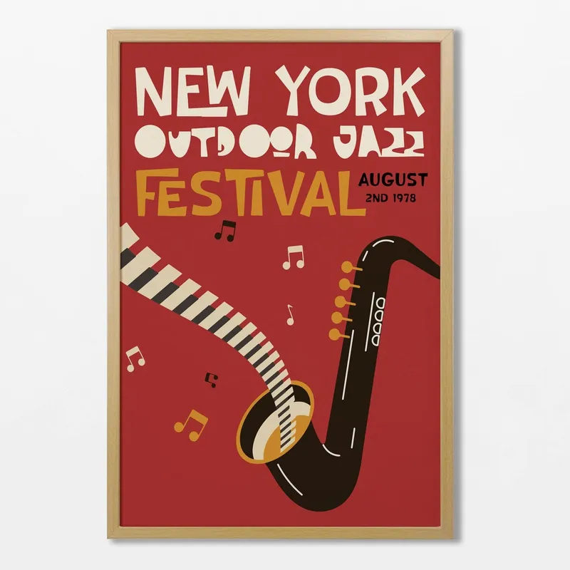 Jazz - New York en Rojo - Láminas, Uruguay | La Cuadrería