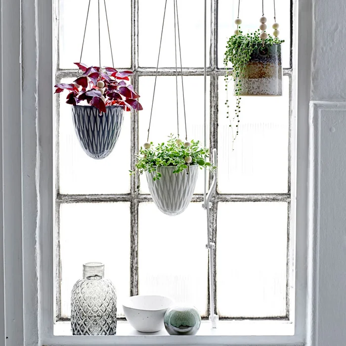 Flowerpot, Hanging, Grey, Stoneware - Macetas, Uruguay | Tutto Deco, vista 2