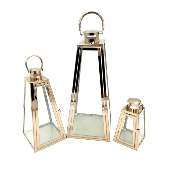 Juego de fanales piramidales en Golden, Silver Plate, Golden Rose - Muebles, Uruguay | Decoramuss, vista 3