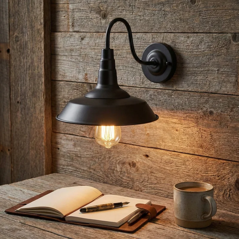 Aplique de Pared Barn Classic en Negro - Iluminación, Uruguay | La Perla, vista 4