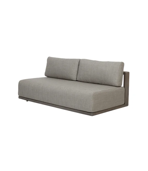 MODULO LUCIANO OUTDOOR TEKA GRIS CON ALMOHADONES en Gris - Muebles para el exterior, Uruguay | Masinfinito Casa