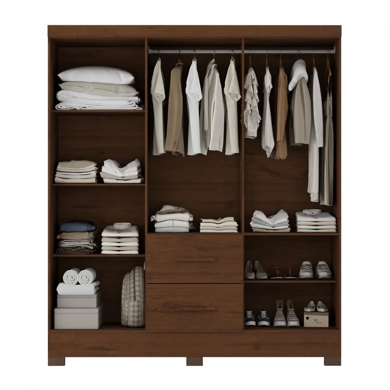 Ropero Primordial Max 6 Puertas 2 Cajones - Jacaranda en Beige - Roperos y placares, Uruguay | Rústico Hogar, vista 4