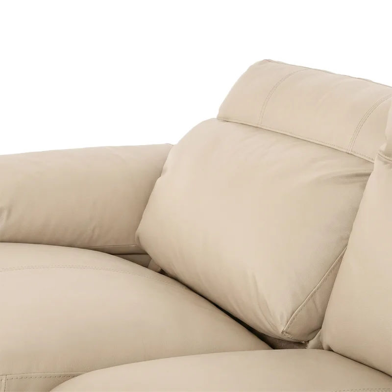 Sofá Recliner 3 Cuerpos Cuero-100-natural Natural-beige Imperial Arena en Beige - Sillones y sofás, Uruguay | Divino, vista 9
