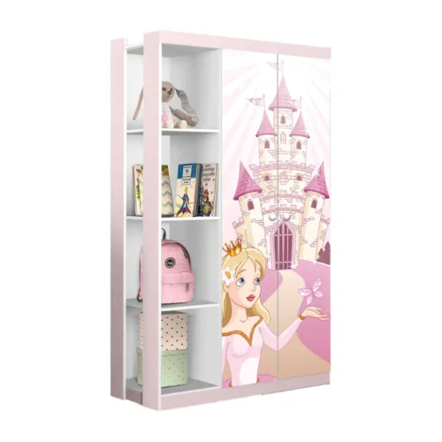 Ropero Para Niños 2 Puertas 4 Estantes Armario Infantil Princesa - Roperos y placares, Uruguay | Muebles Express