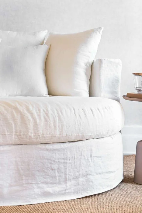 SILLON LUNA - OVAL - LINO BLANCO en Blanco - Sillones y sofás, Uruguay | La Iberica, vista 7