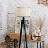 Lámpara Trippe Madera y Esterilla - Negro - Lámparas de pie, Uruguay | Berna home, vista 2 de 9