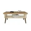Mesa De Living Mesa Ratona Estilo Nordico Con Patas Madera Carvalho en Blanco - Mesas de living, Uruguay | Soy Hogar, vista 3