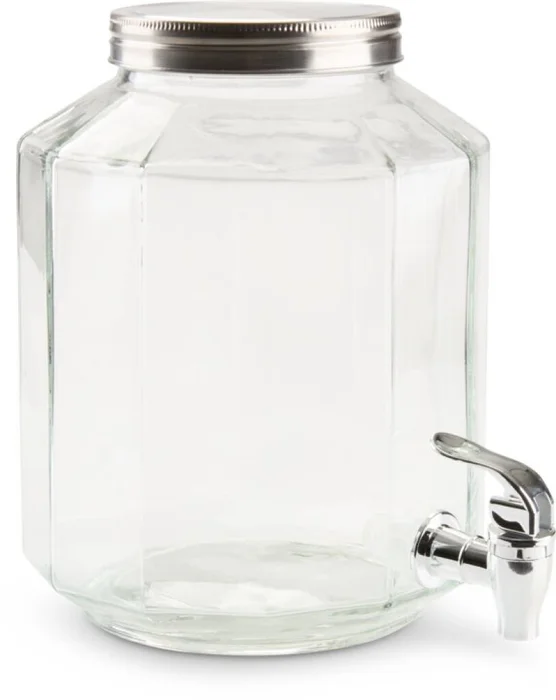 Dispensador con grifo VANN 4.25 l vidrio en Transparente - Muebles para el exterior, Uruguay | JYSK