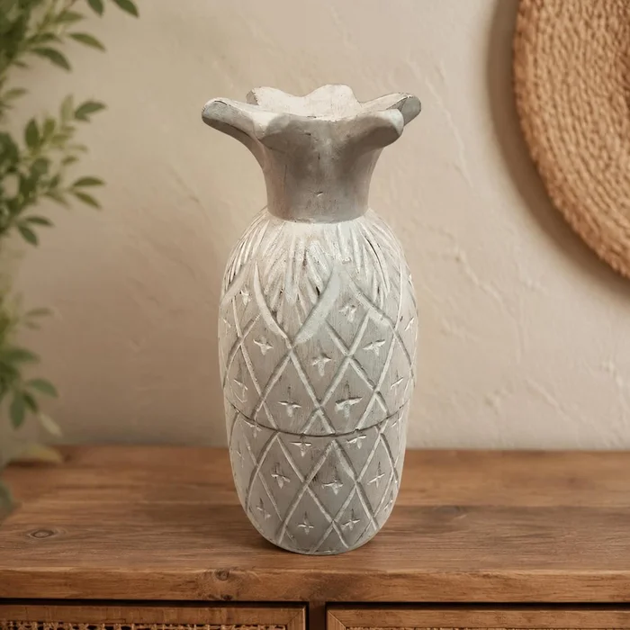 Jarrón Piña 30 cms alto en Gris - Decoración, Uruguay | Camino a Casa