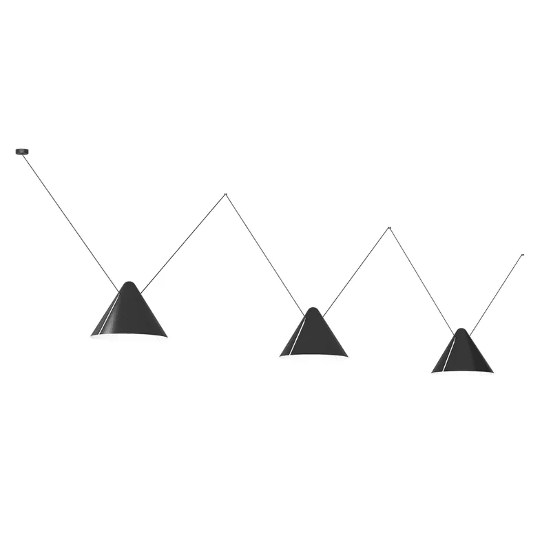Super Attic x 3 en Negro - Lámparas colgantes, Uruguay | Darko Lighting