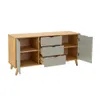Aparador 2 Puertas 3 Cajones Gris - Línea Berlín en Gris - Muebles para TV, Uruguay | Ecowood, vista 4 de 5
