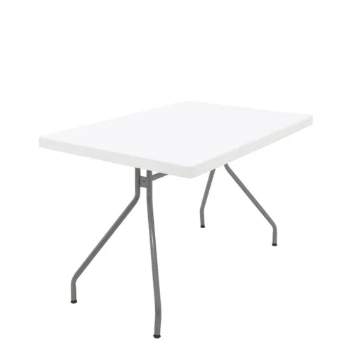 MESA KAPA 119X79X77CM PP BLANCO BASE ACERO - Mesas de comedor, Uruguay | Decohogar