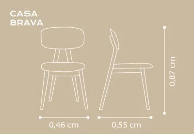 Silla Lee en Lino chumbo T 1940/ castaño - Sillas, Uruguay | Casa Brava, vista 4