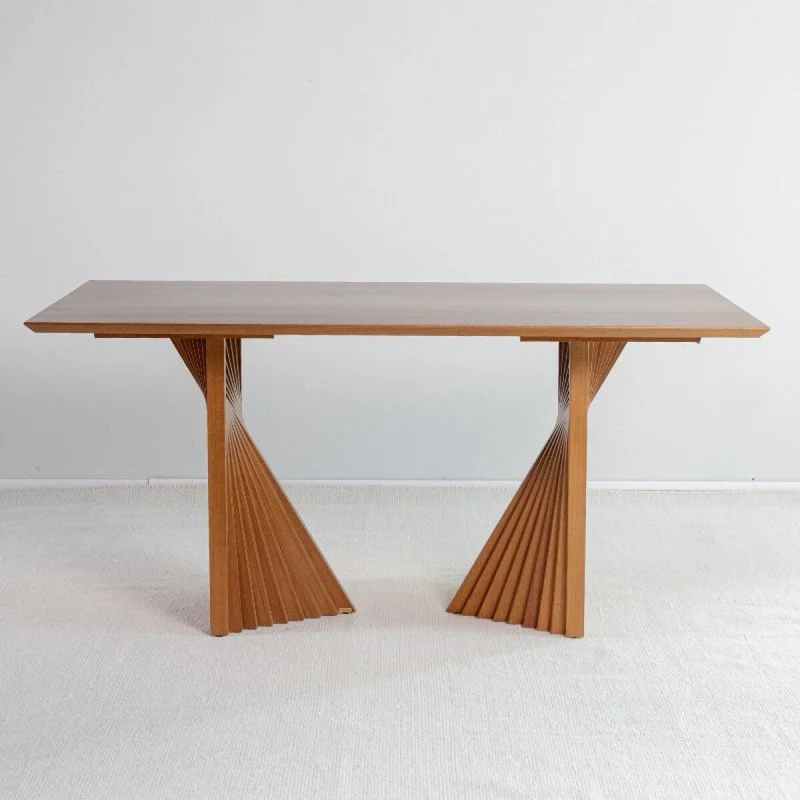 Mesa Leque - 160 x 100 tapa recta en Marrón - Mesas de comedor, Uruguay | Fábrica Italiana, vista 4