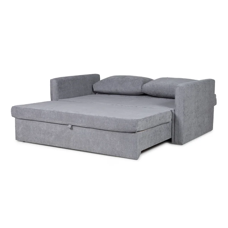 Sofá Cama Poliana - Tela Microfibra - Cora 06-153 (Grafito) en Gris - Sillones y sofás, Uruguay | Nyr, vista 4