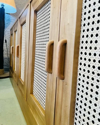 Aparador Bargueño Madera Maciza Esterilla 180x85x38 - Ozark A Eleccion en Madera natural - Aparadores y recibidores, Uruguay | Ozark Home, vista 3