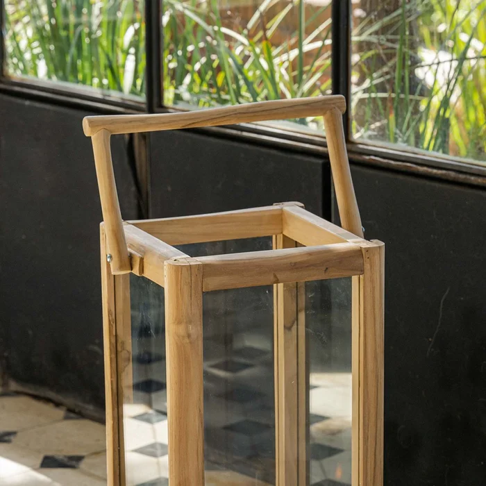 Fanal vidrio y madera G en Madera natural - Velas y Portavelas, Uruguay | De Arcos, vista 3