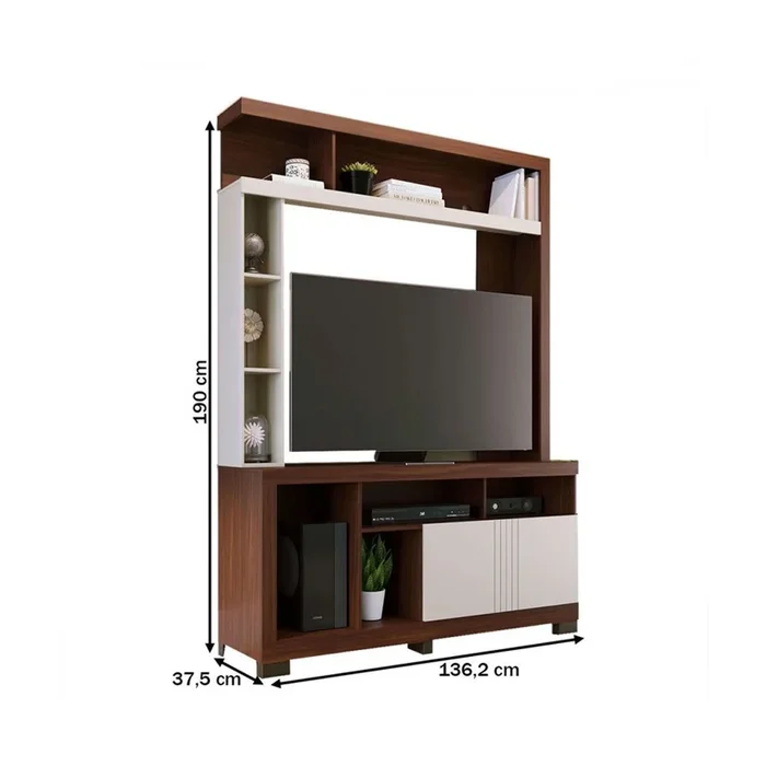 Modular 1 Puerta Espacio Para Partlantes Hasta 50 Pulgadas en Blanco - Muebles para TV, Uruguay | Soy Hogar, vista 2