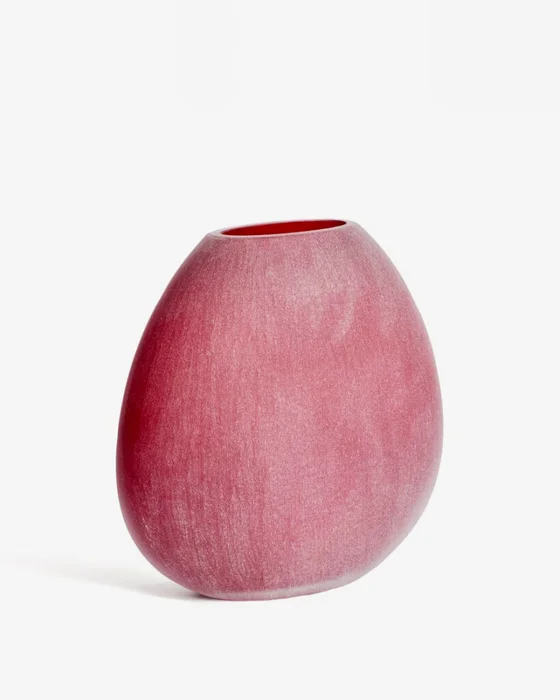 Jarrón Rovena de vidrio burdeos - 33,5 cm en Rojo - Jarrones, Uruguay | Kavehome
