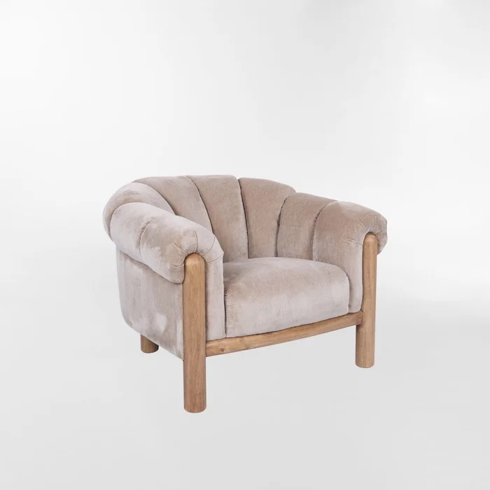 POLTRONA DUSHI Beige en Beige - Butacas, banquetas y puffs, Uruguay | Viasono, vista 3