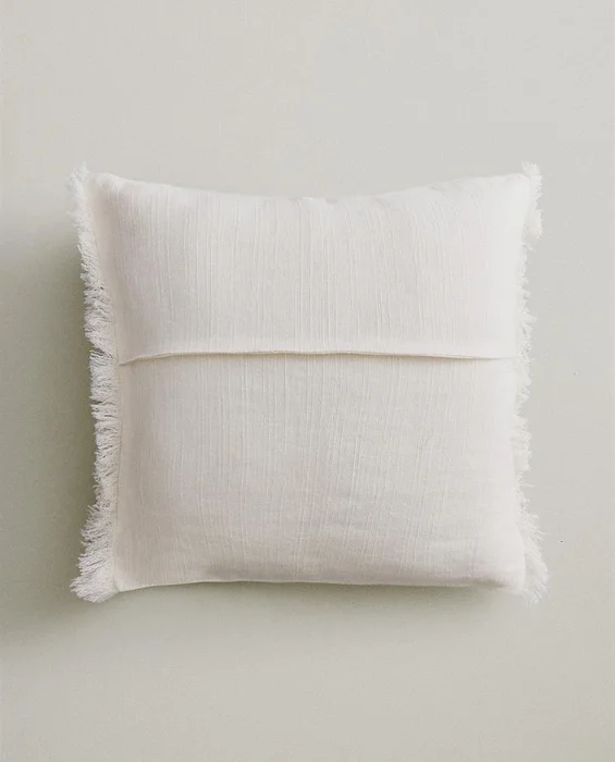FUNDA COJÍN LINO PESADO en Blanco - Textiles, Uruguay | Zara Home