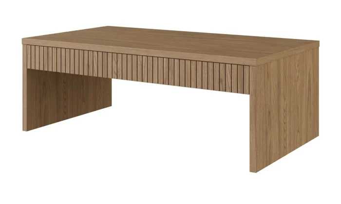 Mesa de Living PLISSE 4 Cajones en Madera natural - Mesas de living, Uruguay | Finkel