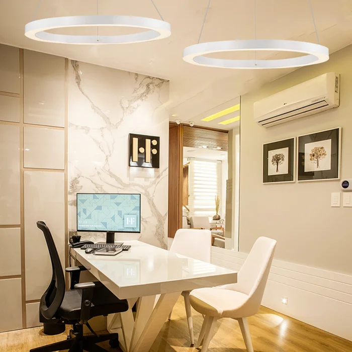 Colgante LED Zurich III 80W Blanco ø 100 cm en Blanco - Lámparas colgantes, Uruguay | Serlux, vista 3