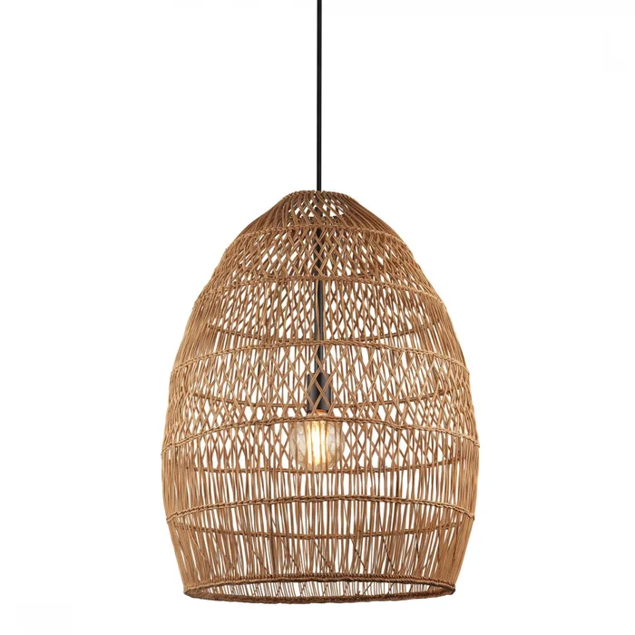 Colgante rattan grande 68cm - NATURAL en Marrón - Lámparas colgantes, Uruguay | Iluminica, vista 2