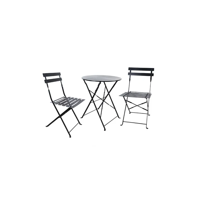 Juego Bistró Plegable - Black en Negro - Muebles para el exterior, Uruguay | Samic