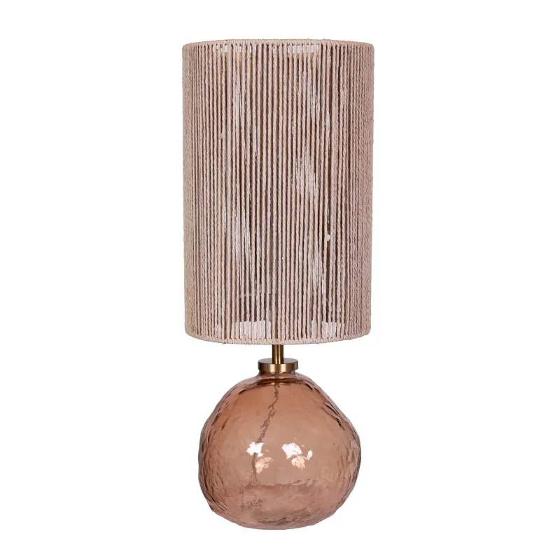Lámpara de mesa Vidrio Natural/beige Ml241206 Beige en Beige - Lámparas de mesa, Uruguay | Le Blanc