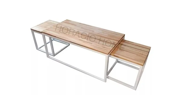 Mesa ratona nido triple en Negro - Mesas de living, Uruguay | Horacio Home