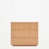 Cómoda Helvine 3 cajones de chapa de roble 90 x 78 cm FSC 100% en Marrón - Cómodas, Uruguay | Kavehome, vista 8 de 10