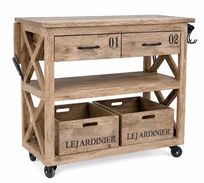 A177 Barra 118x45x95 en Madera natural - Mesas de comedor, Uruguay | Victoriana