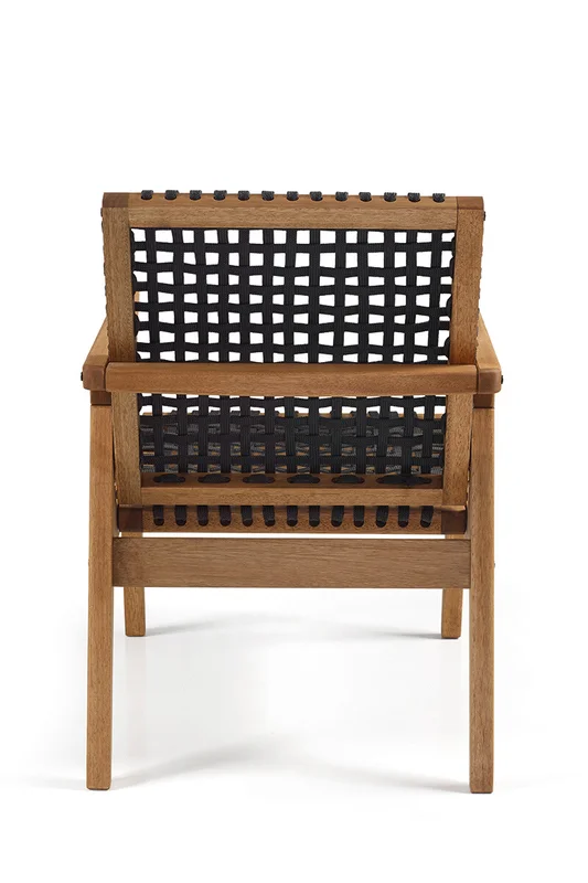 POLTRONA TRACO CUERDA NEGRA 58x72x83CM JATOBA en Madera natural - Muebles para el exterior, Uruguay | Vinibel, vista 4