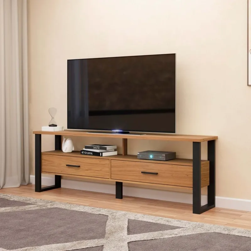 Rack para tv F42 180CM Industrial 100% MDF - Linea Factory - Muebles para TV, Uruguay | Balton