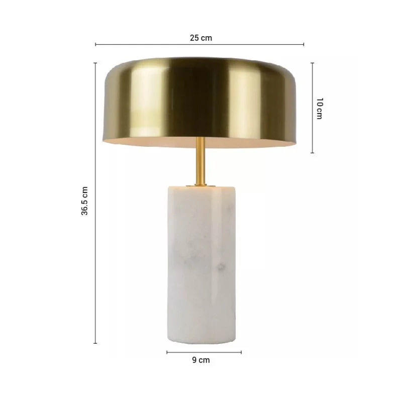Lámpara de Mesa Derby Blanco en Blanco - Lámparas de mesa, Uruguay | Serlux, vista 5