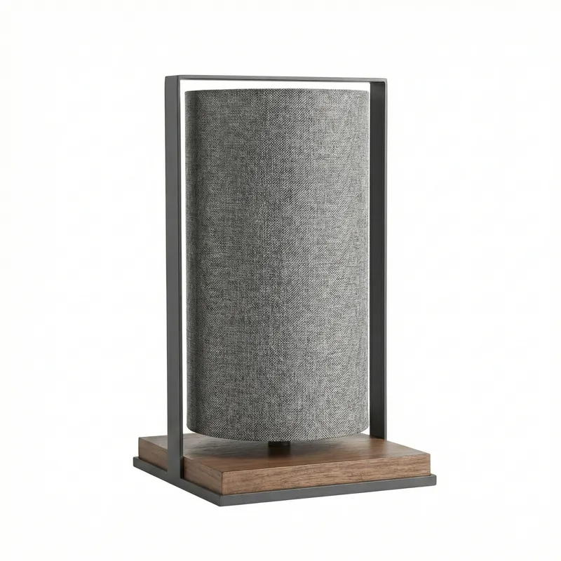 Lámpara de Mesa Frame Cylinder en Gris - Lámparas de mesa, Uruguay | La Perla