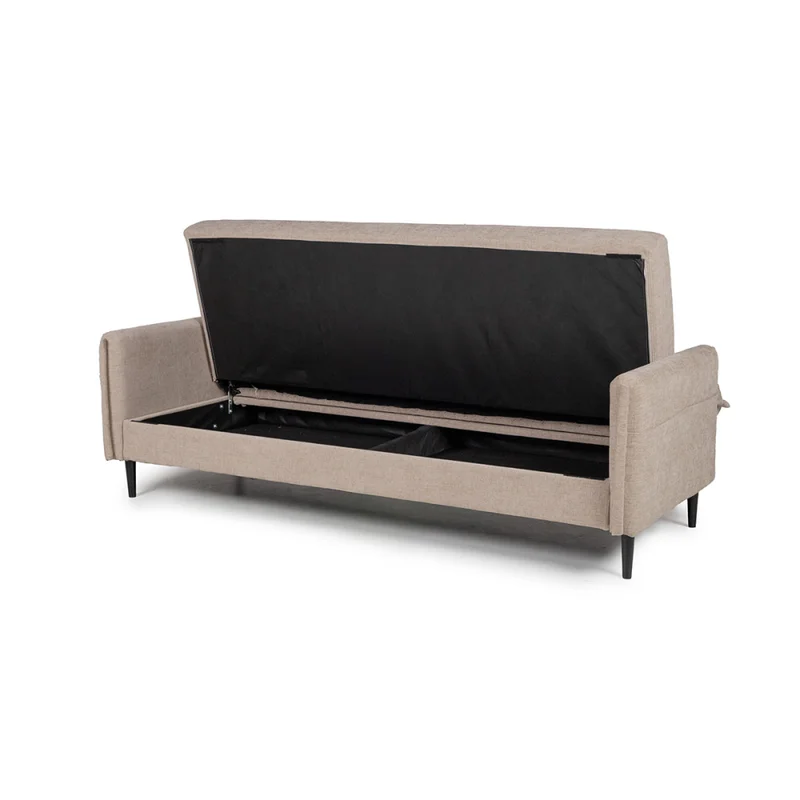 Sofá Cama Calma - Tela Microfibra - 130 (Beige) en Beige - Sillones y sofás, Uruguay | Nyr, vista 3