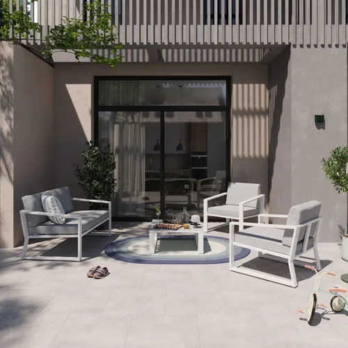 Juego Living Lyra Blanco en Blanco - Muebles para el exterior, Uruguay | Naterial Uruguay