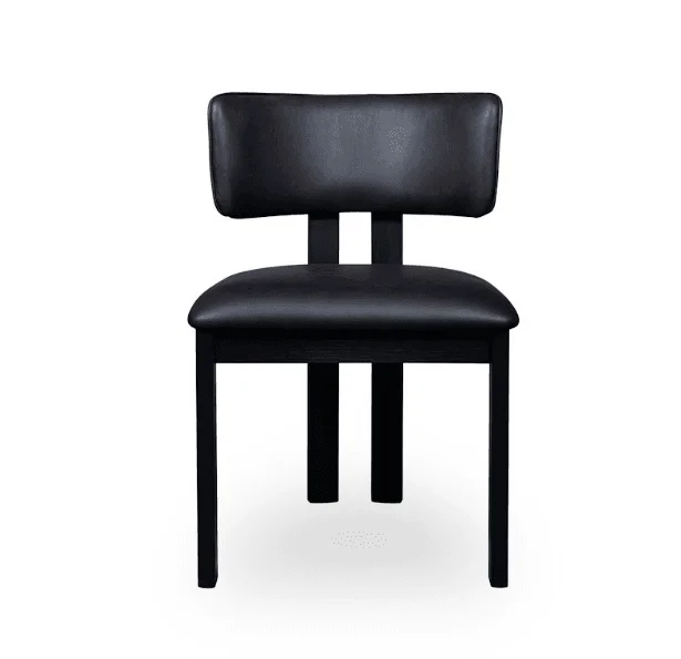 SILLA HANNA ROBLE Y CUERO en Negro - Sillas, Uruguay | Masinfinito Casa