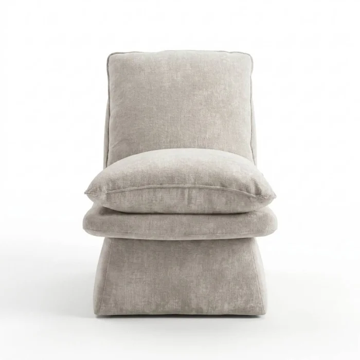 Butaca Xilo - Tela Microfibra - C51 (Castaño) en Beige, Uruguay | NYR, vista 3