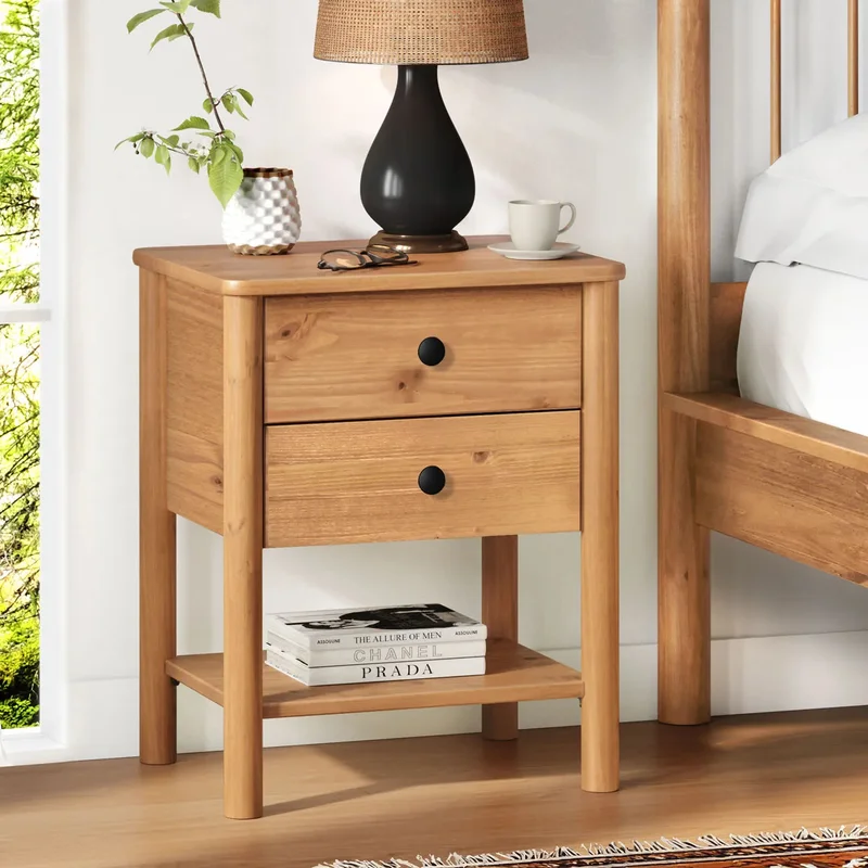 Mesa de luz Apama 2 cajones - Madera Maciza en Madera natural - Mesas de luz, Uruguay | Balton, vista 5
