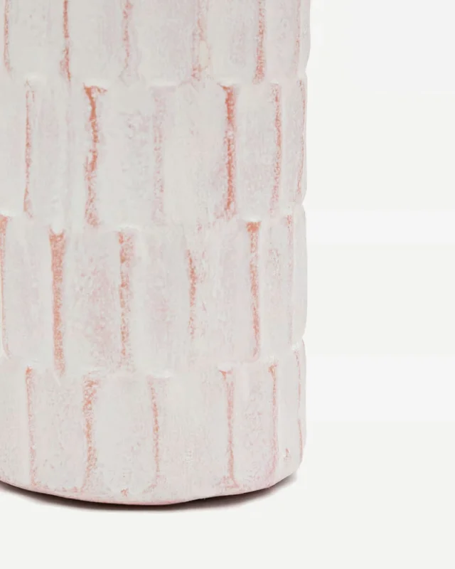 Jarrón Arisa de papel maché blanco - 22 cm en Blanco - Jarrones, Uruguay | Kavehome, vista 6