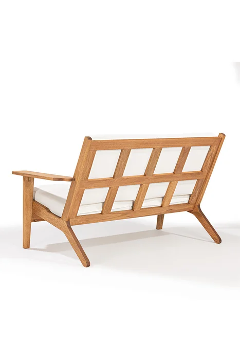 SOFA LOTUS 2 LUGARES ACQUABLOCK CRUDO 144x87x86CM JATOBA en Madera natural - Muebles para el exterior, Uruguay | Vinibel, vista 4