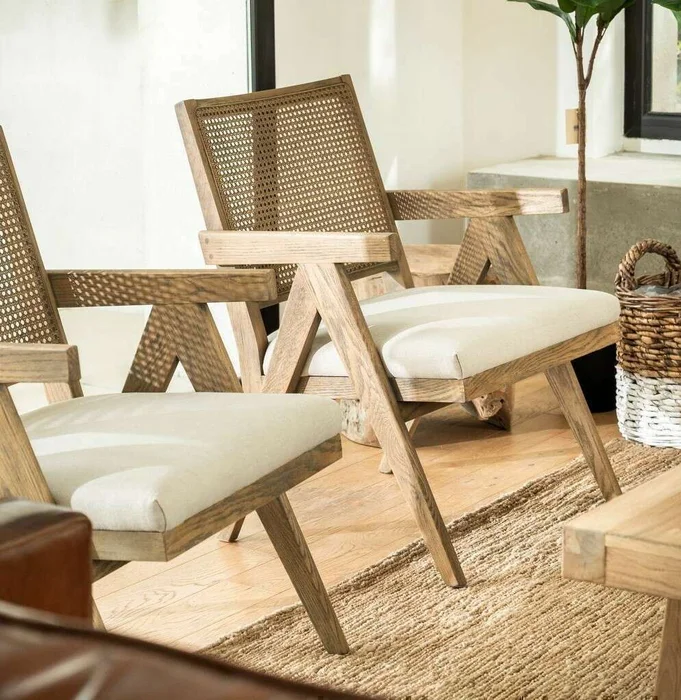 BUTACA MODERNA CON ESTERILLA en Madera natural - Butacas, banquetas y puffs, Uruguay | La Iberica, vista 12