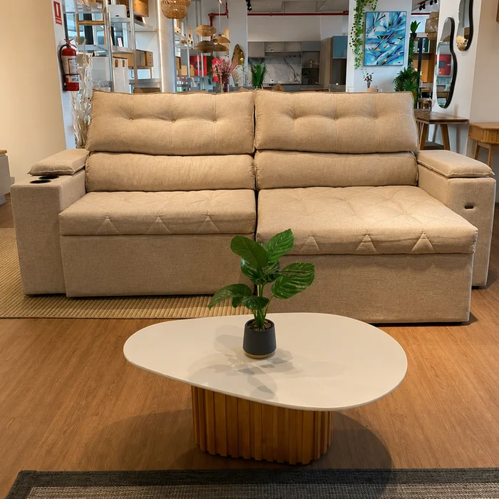 Sofa Otto 260CM - Retractil/Reclinable en Beige - Sillones y sofás, Uruguay | Balton