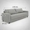 SOFA 3 CUERPOS - TAPIZADO TELA BEIGE en Beige - Sillones y sofás, Uruguay | Champagne Home, vista 3 de 5